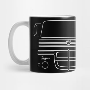 Classic 1960s-1970s Pegaso 1065 lorry white outline graphic Mug